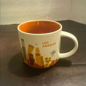 Los Angeles Souvenir Mug - Orange and White